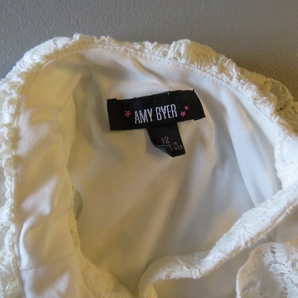 White Amy Byer Dress Size 12 - Picture 4 of 7